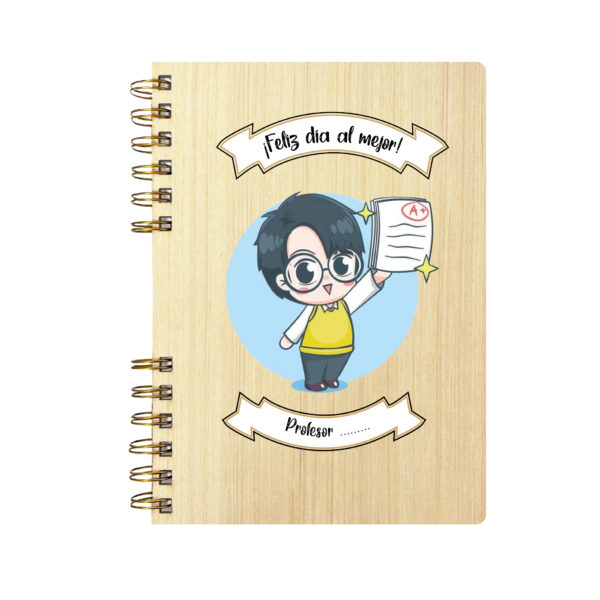 Cuaderno de Madera | Feliz Dia Profesor
