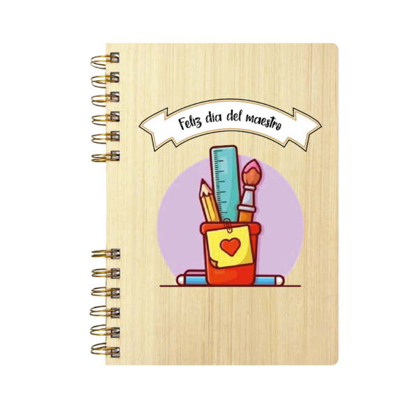 Cuaderno de Madera | Feliz Dia del Maestro