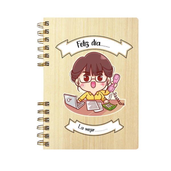 Cuaderno de Madera | Personalizado Contadora