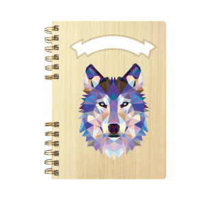 Cuaderno de Madera | Lobo Brillante