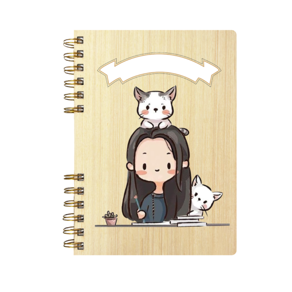Cuaderno de Madera |  Estudiante Cats