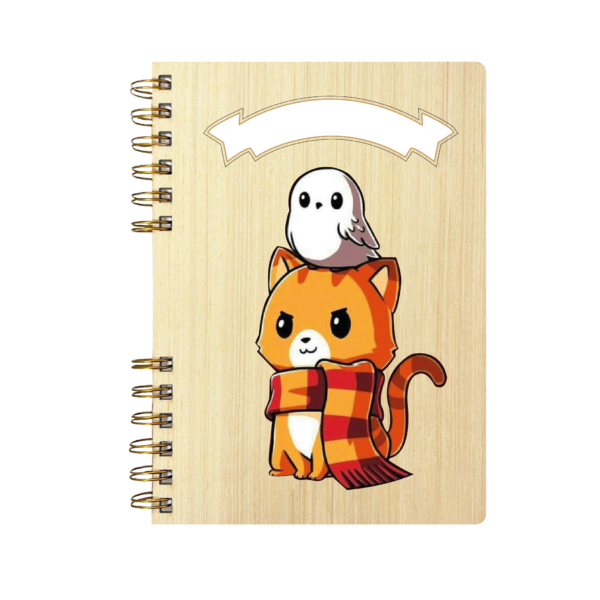 Cuaderno de Madera | Gato bu