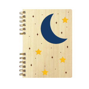 Cuaderno de Madera | LUNA Y ESTRELLAS