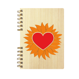 Cuaderno de Madera | CORAZÓN FUEGO