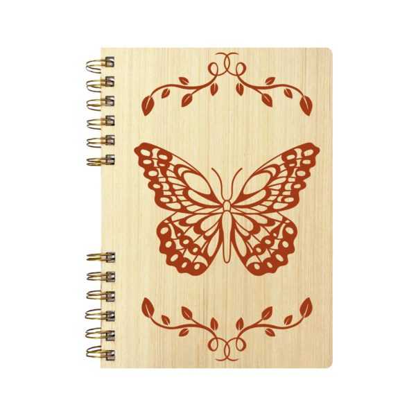 Cuaderno de Madera | MARIPOSA TALLADA