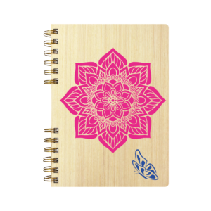 Cuaderno de Madera | FLOR ROSA