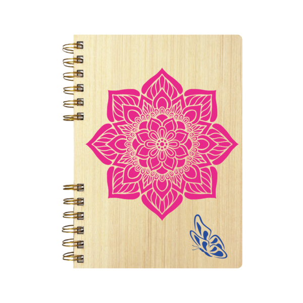 Cuaderno de Madera | FLOR ROSA